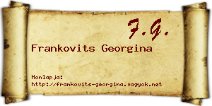 Frankovits Georgina névjegykártya